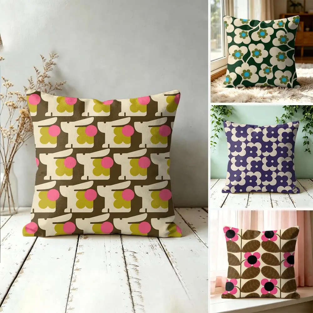 O-Orla Kiely Fahion Cushion Cover Square Decorative Throw Pillow 40x40cm For Sofa Bedroom Living Room Home Decor