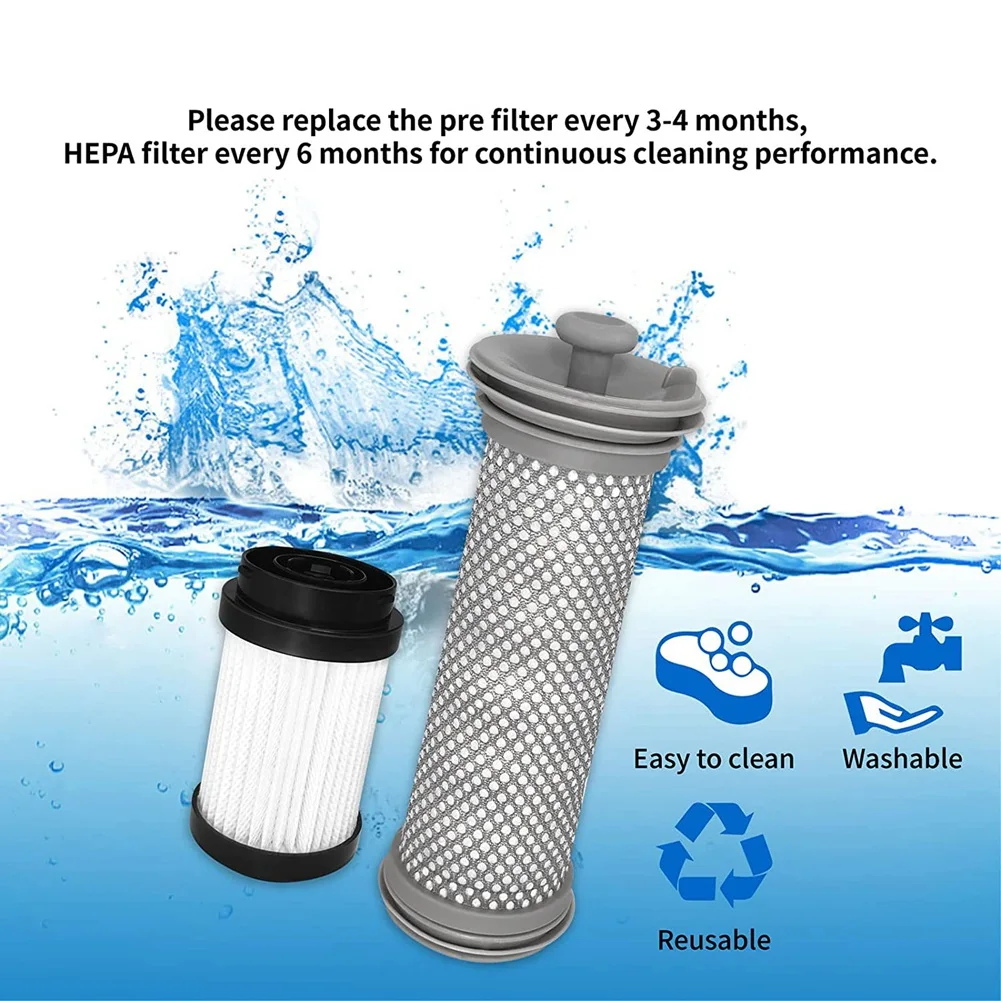 Replacement Filter Kit Compatible for Tineco PURE ONE X Cordless Vacuum Cleaner, 2 Pre Filters and 1 HEPA Filter