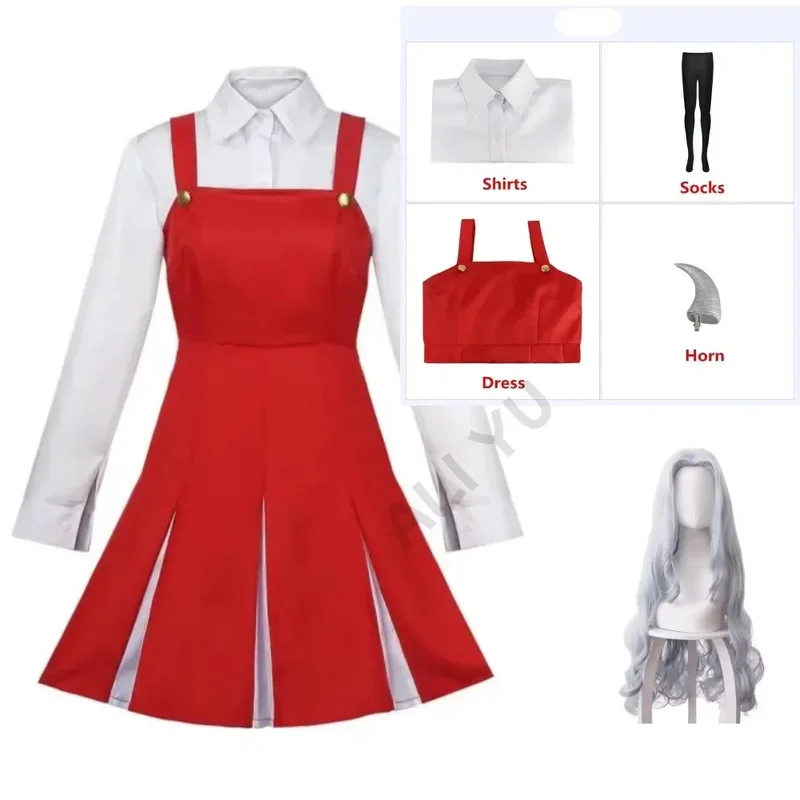나의 히어로 아카데미아 원피스 에리 코스프레 코스튬, 애니메이션 의상, 할로윈 풀 코스튬 가발, 경적 양말, 캠퍼스 축제 공연 만화