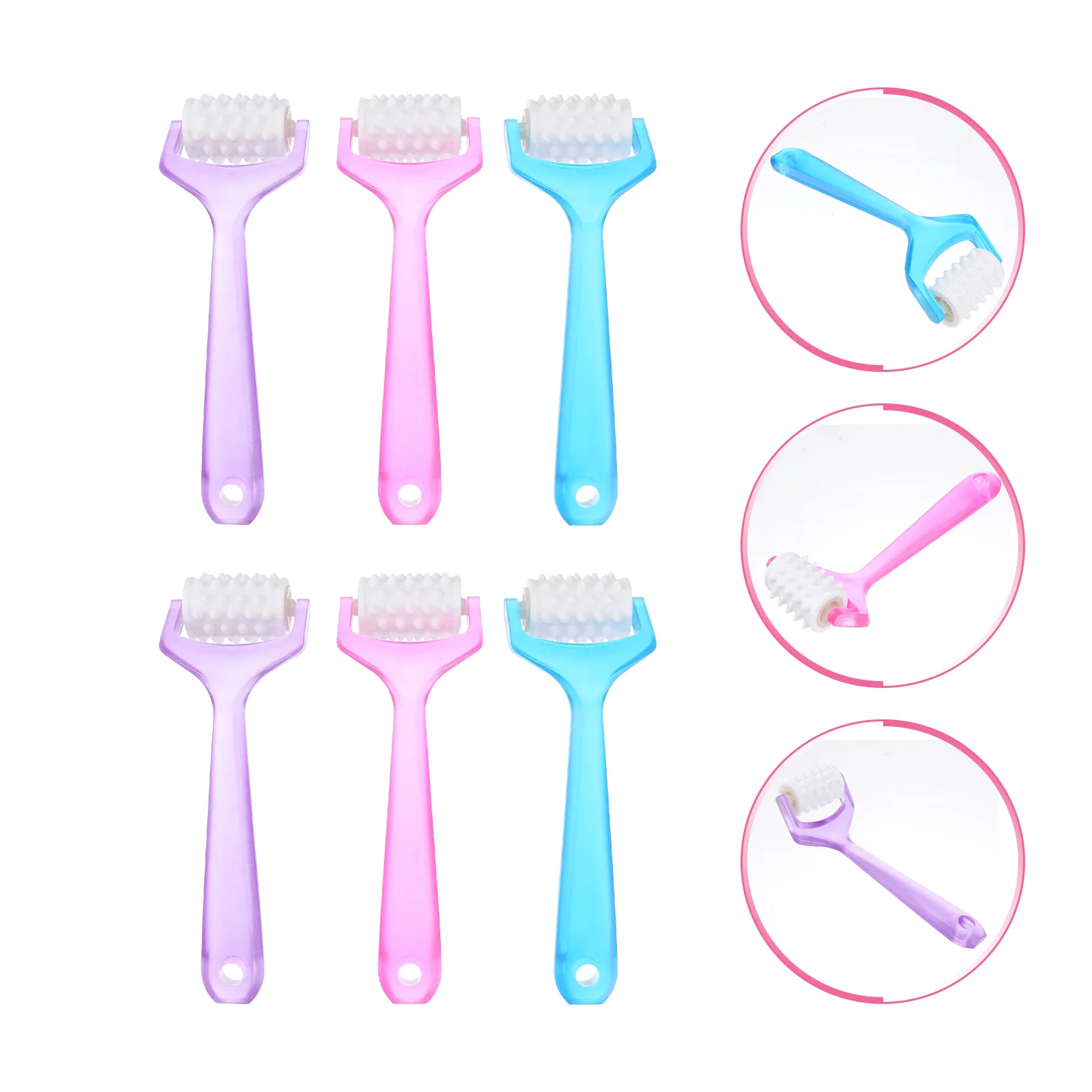 

6Pcs Facial Massage Roller Manual Face Massager Lifting Beauty Tool Portable Microcirculation Improving Skin Care Roller