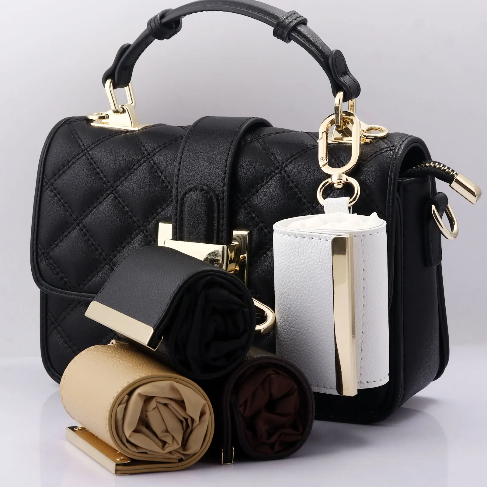 Creative Simple Storage Cloth Bag Large Capacity Eco-friendly Shopping Bag Keychain Practical Bag Charm Unique Accessory Gift