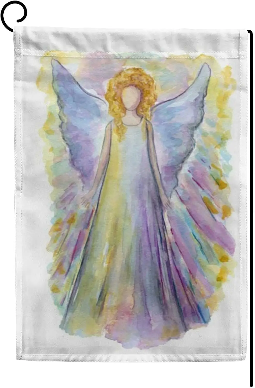 Garden Flags Angel Fairy Watercolor Painting Hand Drawn Welcome Flag Home Double Sided Vertical Polyester Lawn Patio Outside Dec