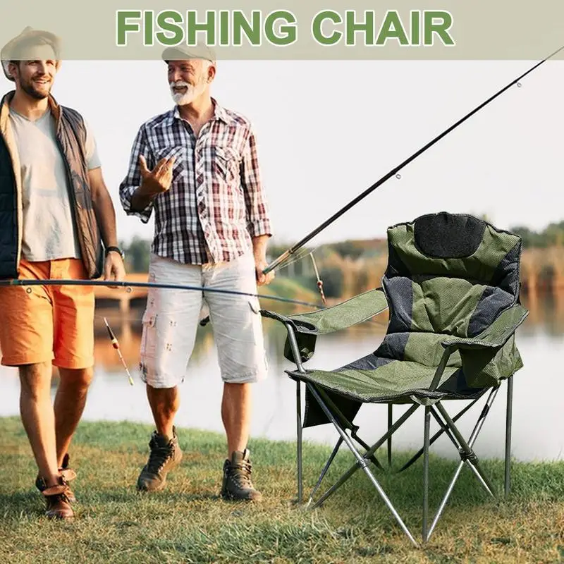 

Folding Fishing Chair Camping Folding Chair 600D Oxford Cloth Fishing Stools For Ice Fishing Chair Iron Structure Travel Use