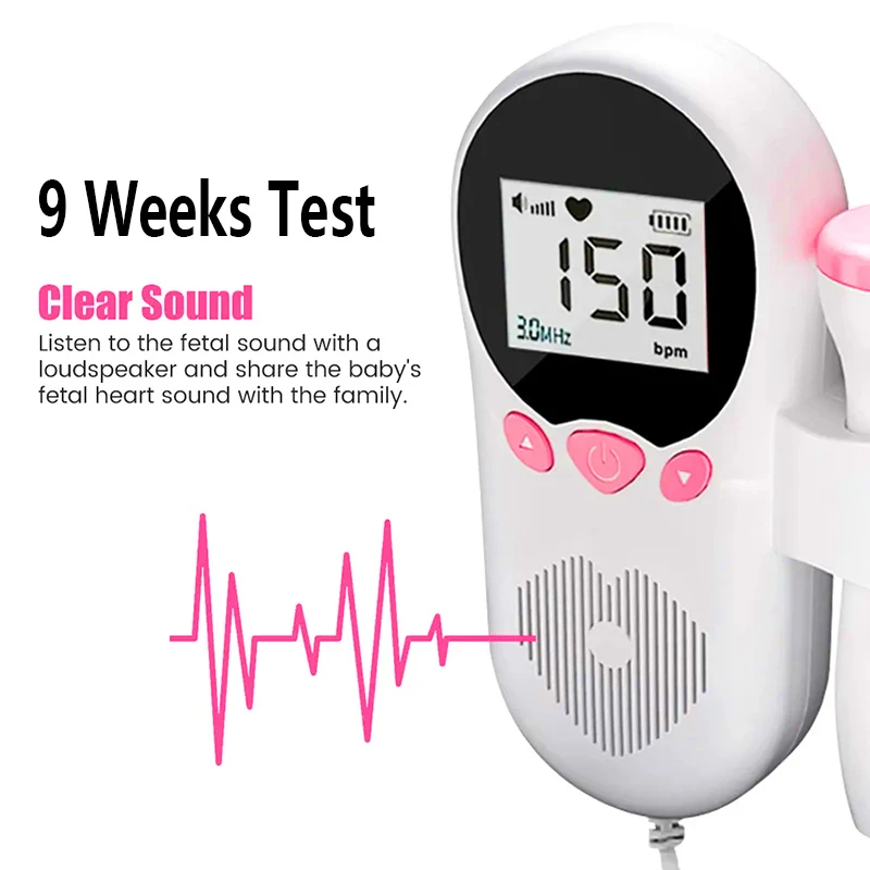 3.0HZ Doppler Fetal Heart Rate Monitoring Home Pregnant Women Listen To Baby Fetal Movement Ultrasound Stethoscope Fetal Doppler