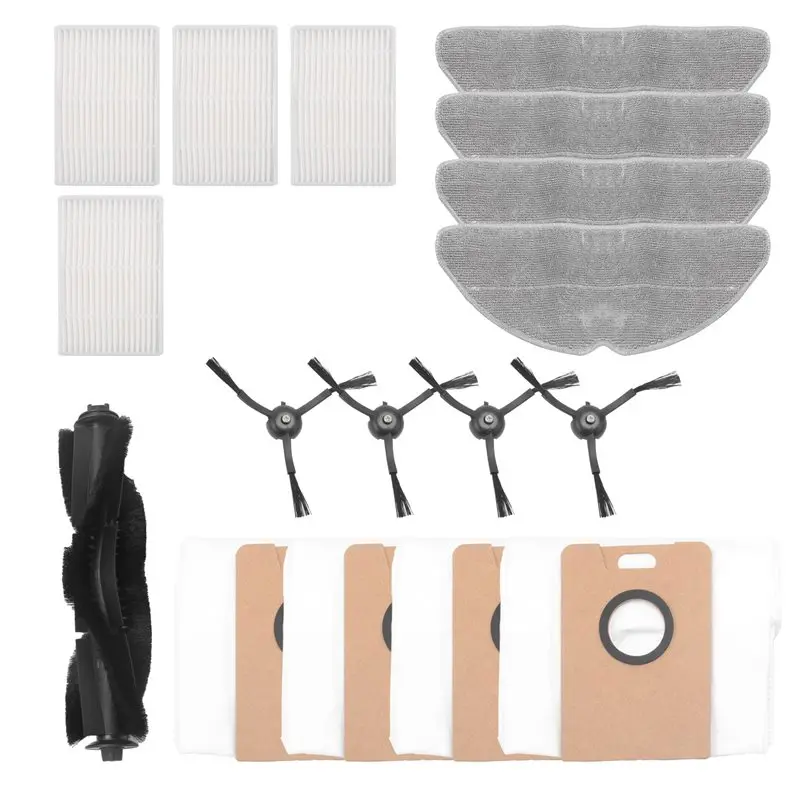 AA94-For TP-Link Tapo RV30 Max / RV30 Max Plus / RV20 Max / RV20 Max Plus Parts Side Brush HEPA Filter Mop Pads Dust Bags
