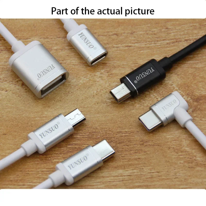 Portable Micro USB To Type C Mini Short Charging Cable for Android Micro USB Type-C Adapter Flash Drive U-Shield 10cm 25cm 50cm