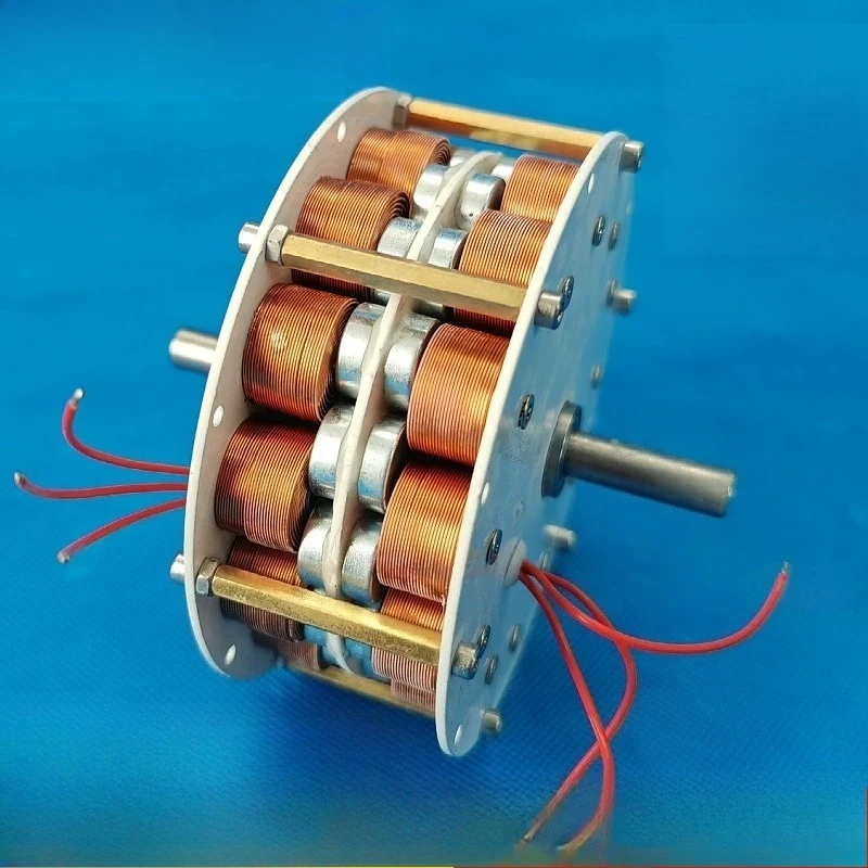 High Power Disc Core Generator Low Speed Multi Pole Strong Magnet 3 Phase AC Efficient Dynamo