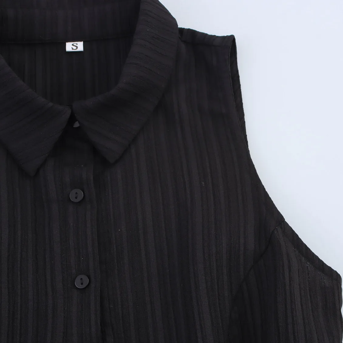 Vestido F Casual de Primavera Novo Estilo JNLEAOG Sem Mangas com Babados e Estampa Floral em Camadas com Gola Alta