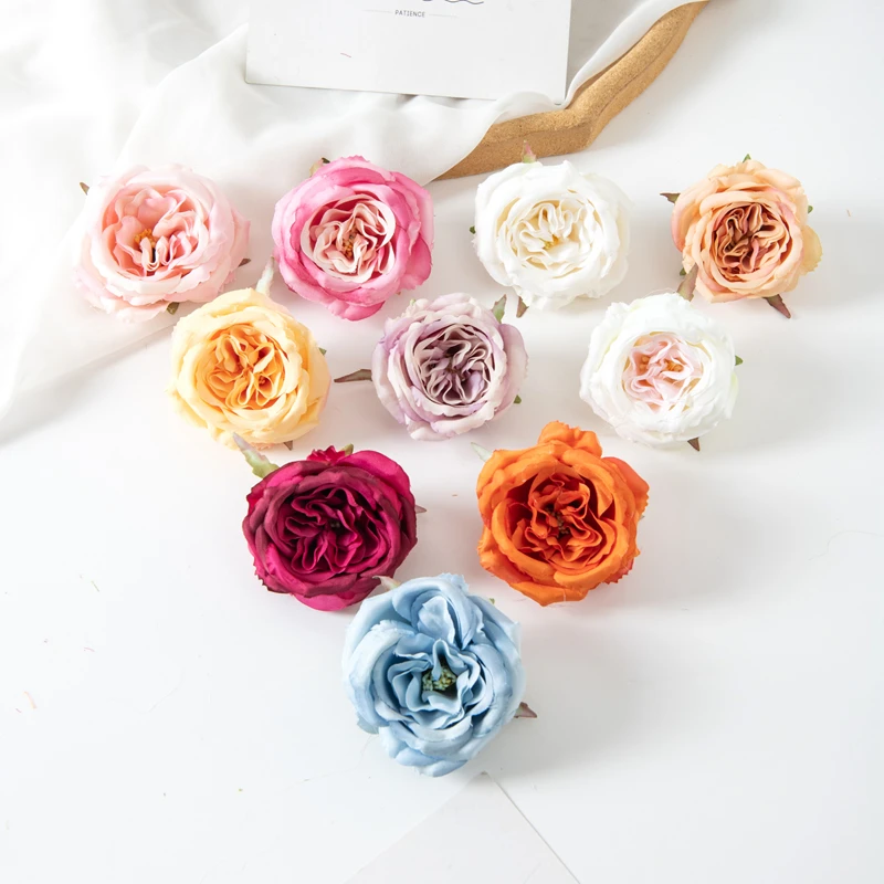 50/100 Stück Künstliche Blumen aus Seide, Pfingstrosen für Wohnzimmer, Tisch, Hochzeitsdekoration, Gartenkranz, Blumenwand, Dekorationsartikel – Detail 2