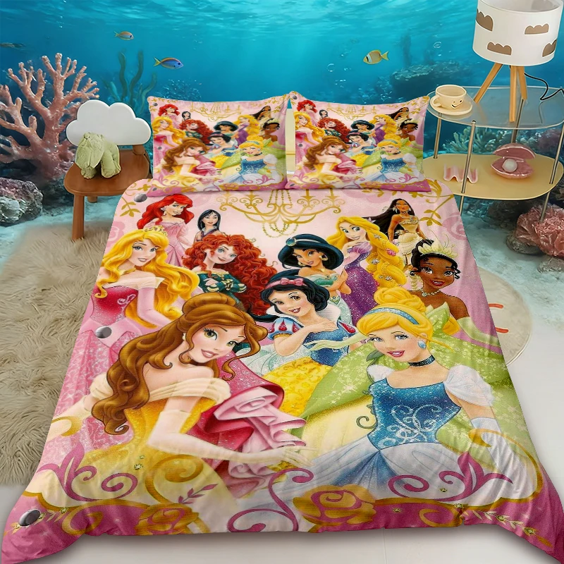 

Duvet Cover Disney Princess Series Children's Gift Set High-Definition Printing, Soft Single/Double/Large/Extra Large Sizes