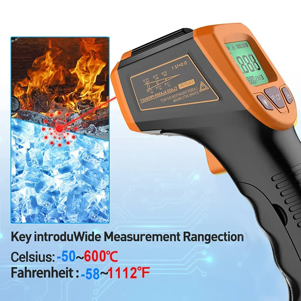 320S Infrared Thermometer Water Temperature Kitchen Baking Temperature Gun Thermometer Industry 4