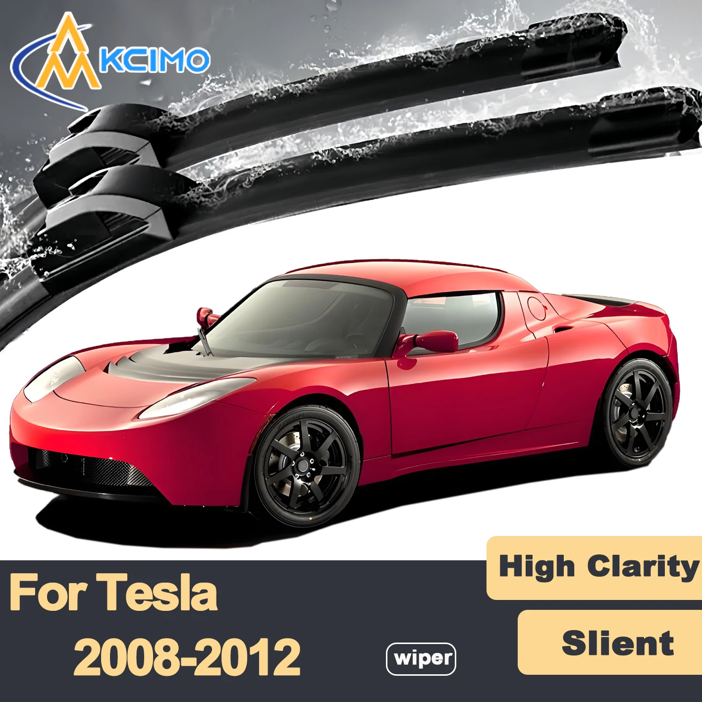 

Резиновые прочные бесшумные щетки стеклоочистителя премиум-класса, 2 шт. для Tesla Roadster 2008-2012, комплект передних щеток стеклоочистителя DarkStar