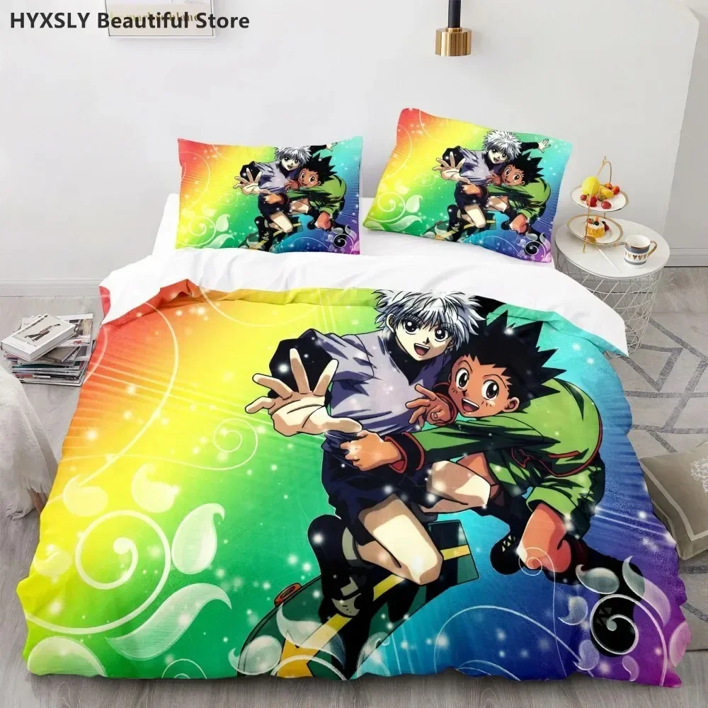 

Hunter X Hunter 3D комплект постельного белья японского аниме Twin Queen King пододеяльник наволочки полиэстер для детей комплекты пододеяльников