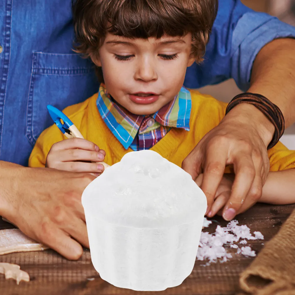 5Pcs Cupcake Dummies Fake Cake Models for Decorating Painting Sanding Gluing Ribbon Toppers Artificial Flowers