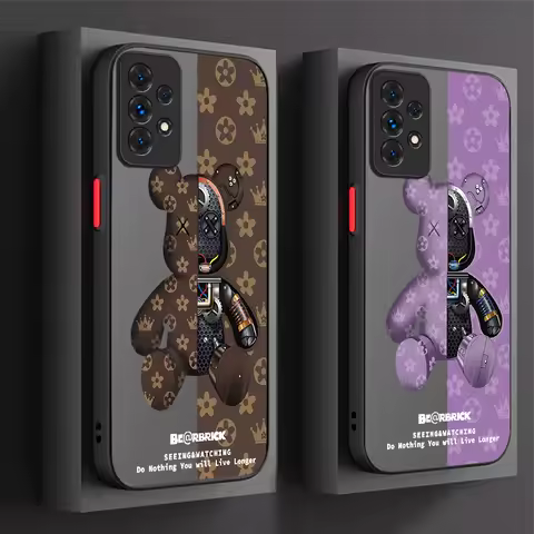 Fashion Robot Bear Phone Case For Samsung Galaxy A07 A17 A34 A54 A05 A05S A24 A14 A53 A33 A23 A52 A52S A32 A22 A12 A71 A51 A31
