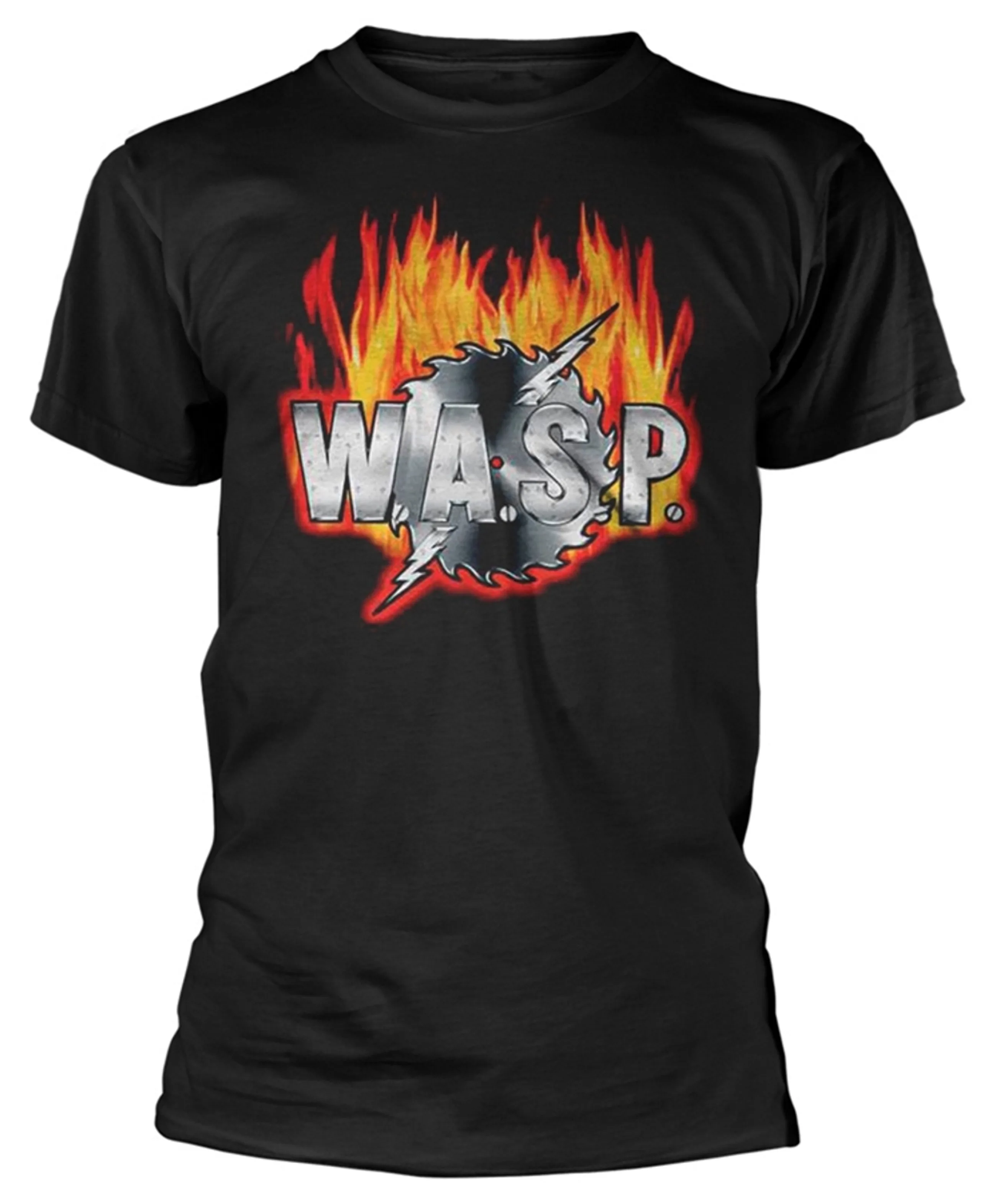 

WASP Sawblade Logo T-Shirt Men Women Short Sleeve American Retro Band Tops Y2k T-shirt Streetwear Oversize Tees Men Clothes