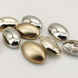 Luxury Smooth Oval Metal Buttons Designer DIY Sewing Accessories Coat Jacket Garment Sewing Buttons New 6pcs