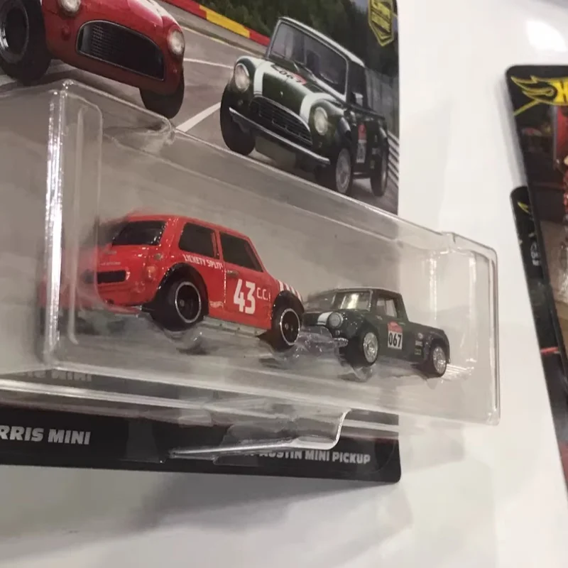 Hot Wheels Premium 2025 Car Culture 2-Packs Hotwheels 1/64 Car Model Children Toys Morris Mini Austin Mini Pickup Boys Kids Toys