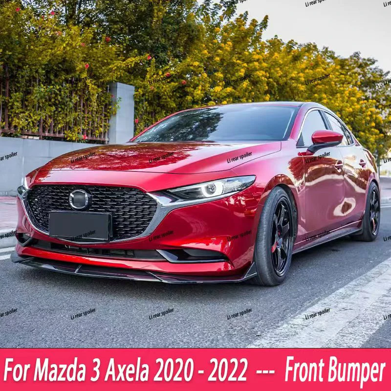 

For Mazda 3 Axela 2020 2021 2022 Front Bumper Diffuser Splitter Lip Spoiler Tuning Exterior Car Body Kit Deflector Accessories