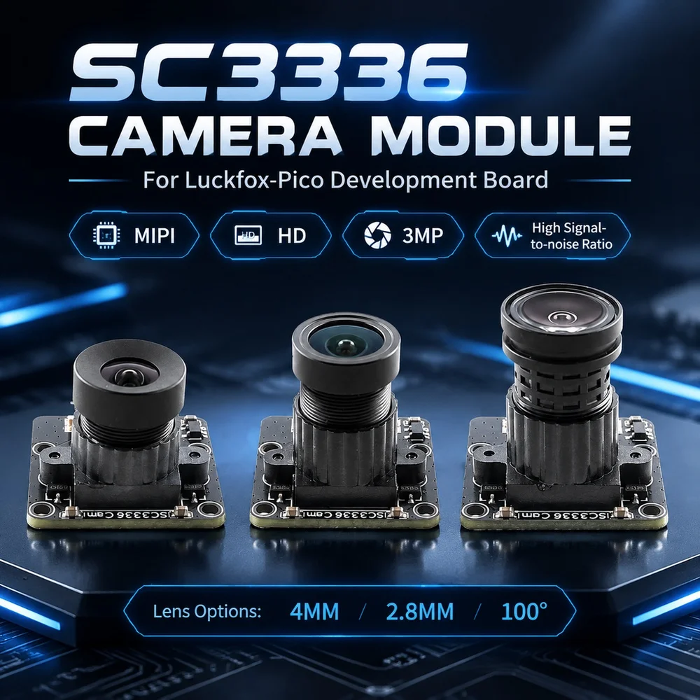 SC3336 Camera Module for Luckfox-Pico Development Board MIPI HD 3MP High Signal-to-noise Ratio 4MM 100 Degrees Adjustable Lens
