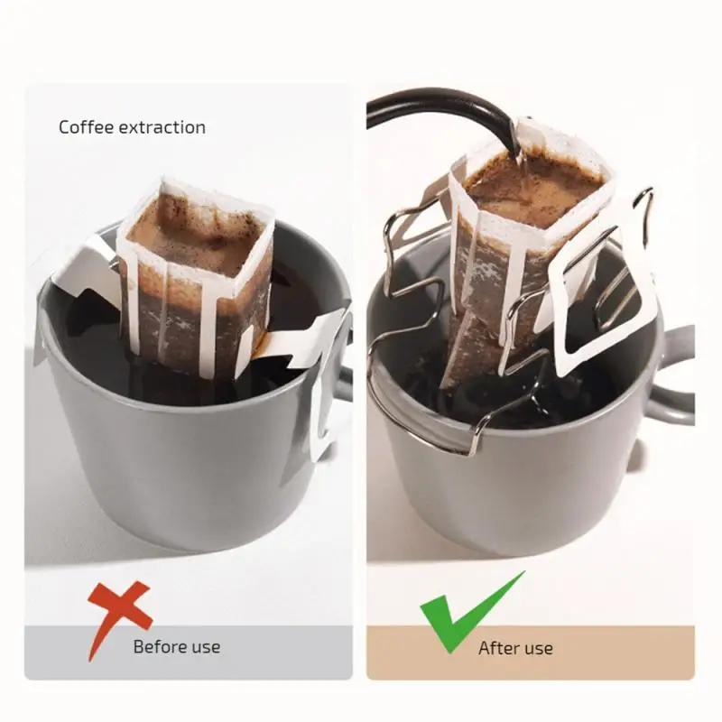 Filter Bag Holder Take Comfort Silver Space Dripper Coffee Cupping Set Ear Bag Support Small And Portable Stainless Steel