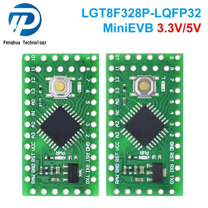 LGT8F328P LQFP32 MiniEVB 3.3V / 5V Replaces Pro Mini ATMEGA328P Fully Compatible For Arduino USE HT42B534-1 Driver