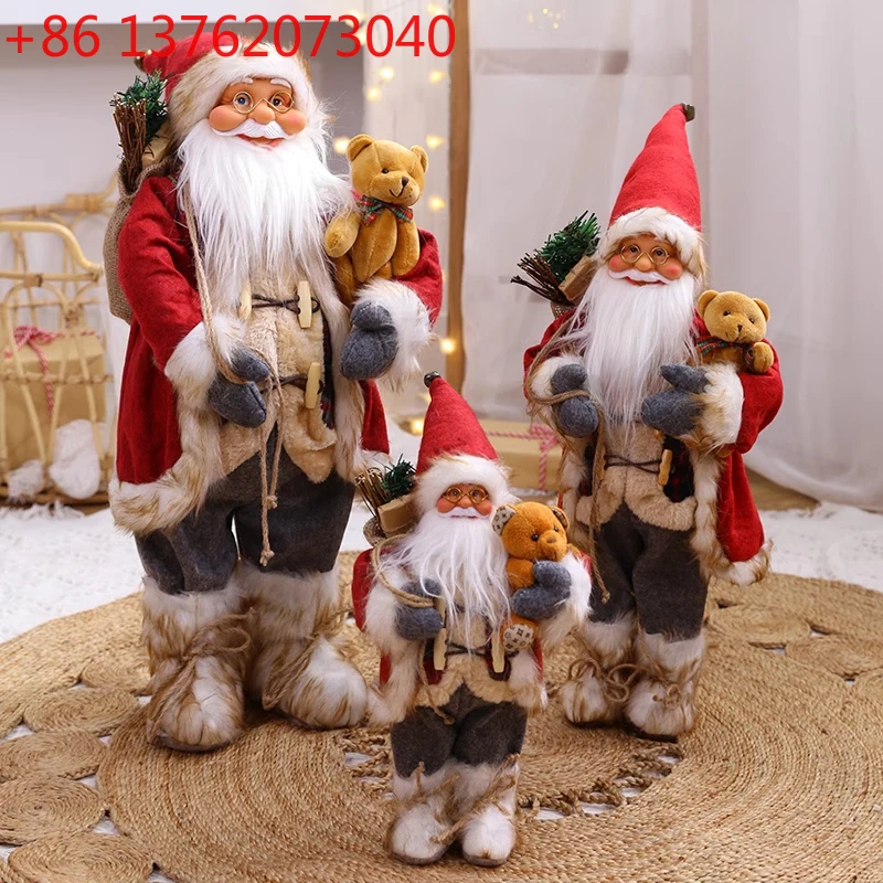 

Santa Claus group gift doll scene arrangement Christmas tree doll