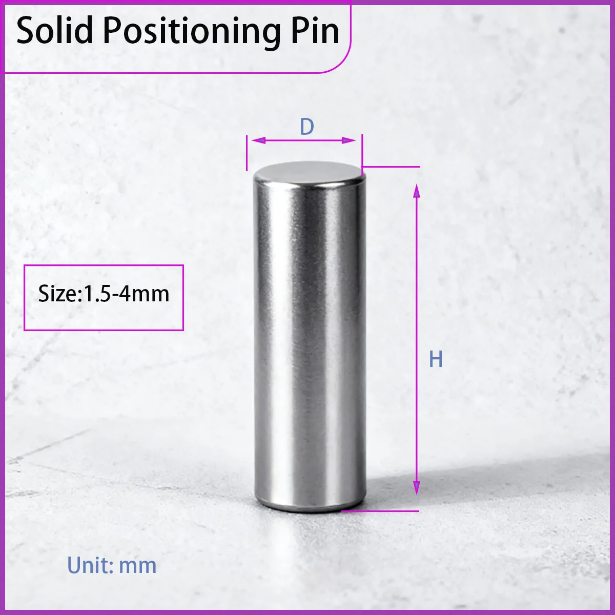 Bearing Steel Hard Shaft Needle Roller - 1.5mm-4mm  Round Straight Locating Dowel Pin High Precision for Industrial Fastening
