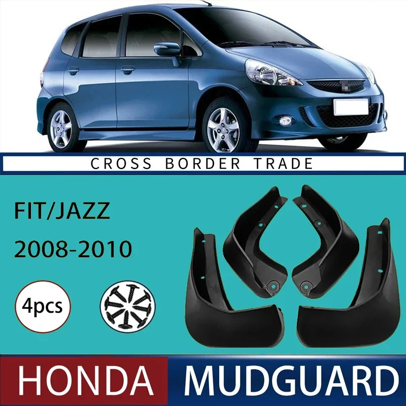 

Automotive Tire Mudguard Waterproof Splash Proof 4pcs Accessories For Honda Fit Jazz 2008-2010 2009