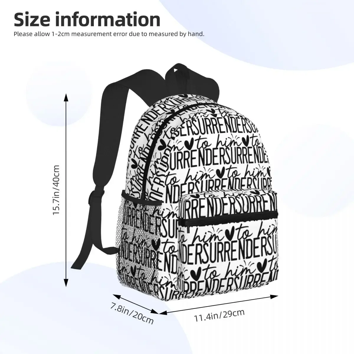 الاستسلام له حقيبة ظهر الطالب حقيبة مدرسية المشي لمسافات طويلة السفر Daypack للرجال النساء حقيبة الكتب حقائب الكتف