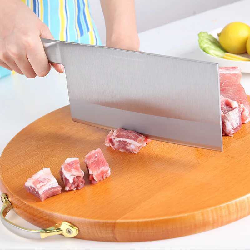 Shibazi Cleaver Knife Three  Layers Clad Steel Butcher Chopper Knife Hotel Special Cutters Meat And Poultry Tools China Messer