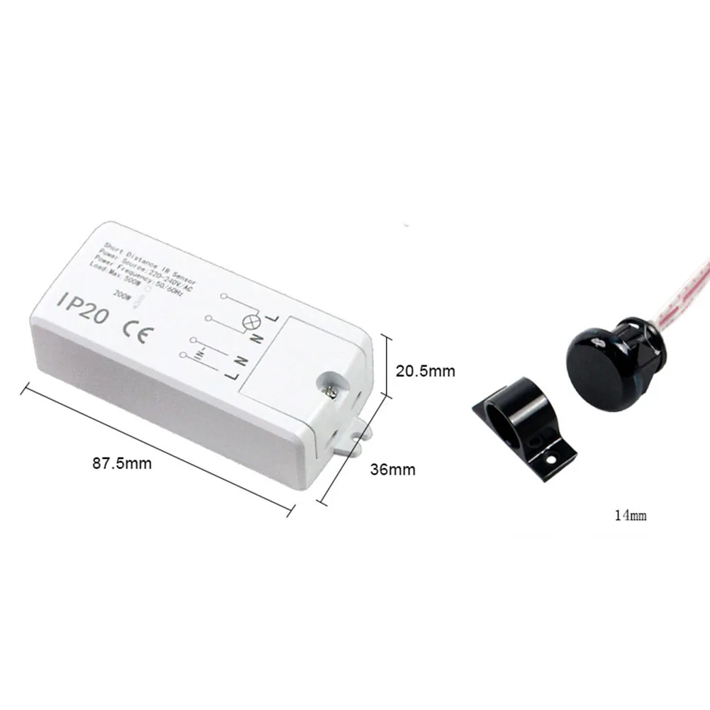 

500W Rated Load Double Door Induction Switch with Infrared Proximity Touch Sensor for Home Electrical Appliances