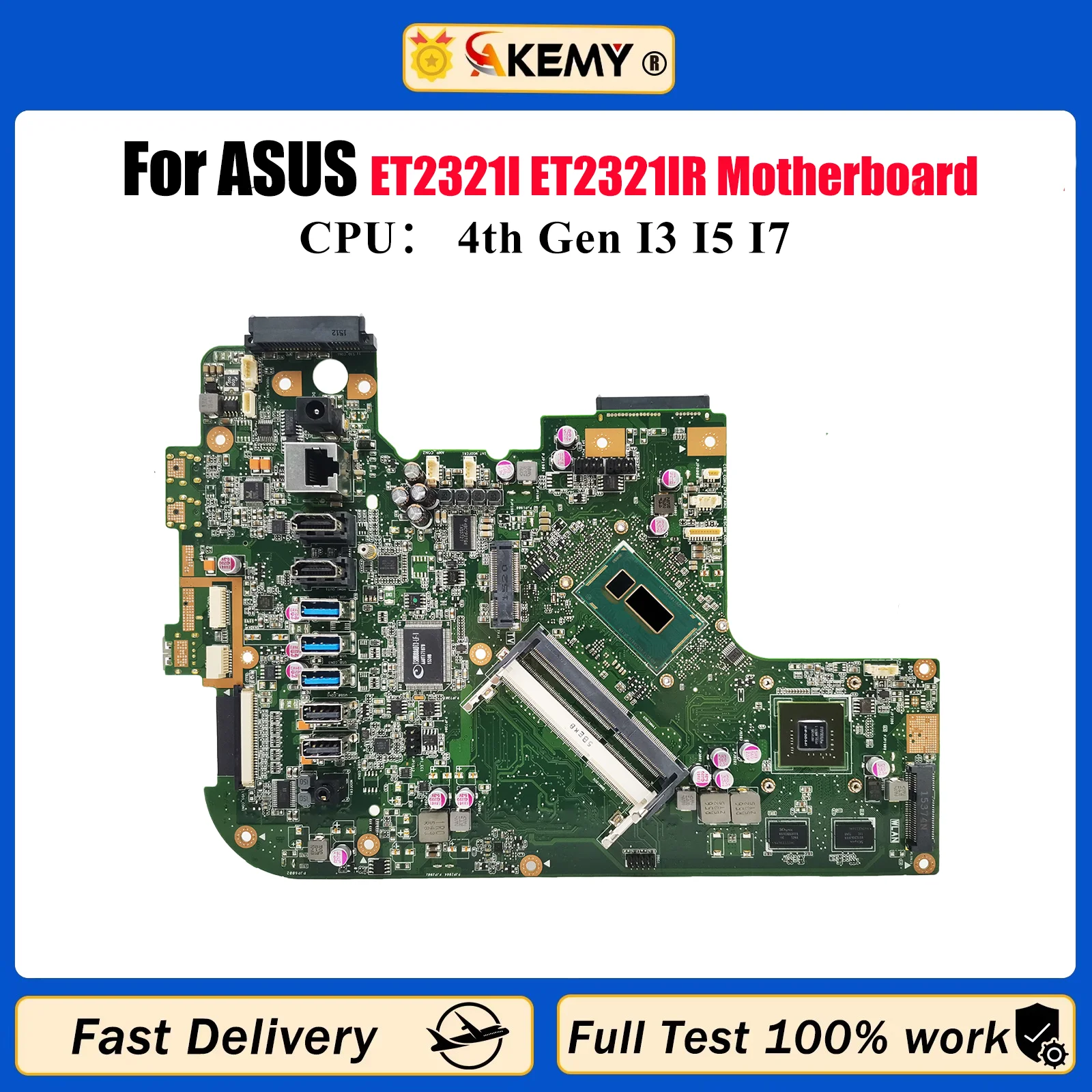 

Материнская плата для ноутбука ET2321I для ASUS AIO ET2321 ET2321IR, материнская плата с процессором I3 I5 I7, 100% тестирование, ОК, быстрая доставка, высокое качество