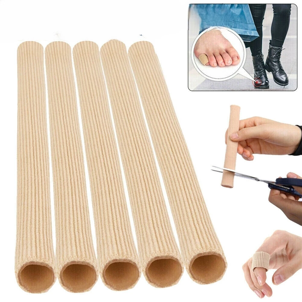 Séparateur d'orteils en tissu coupé en Silicone, 1 pièce, capuchons de manchons de Tube d'espacement, correcteur Valgus, protecteur de marteau, soins des pieds, pédicure