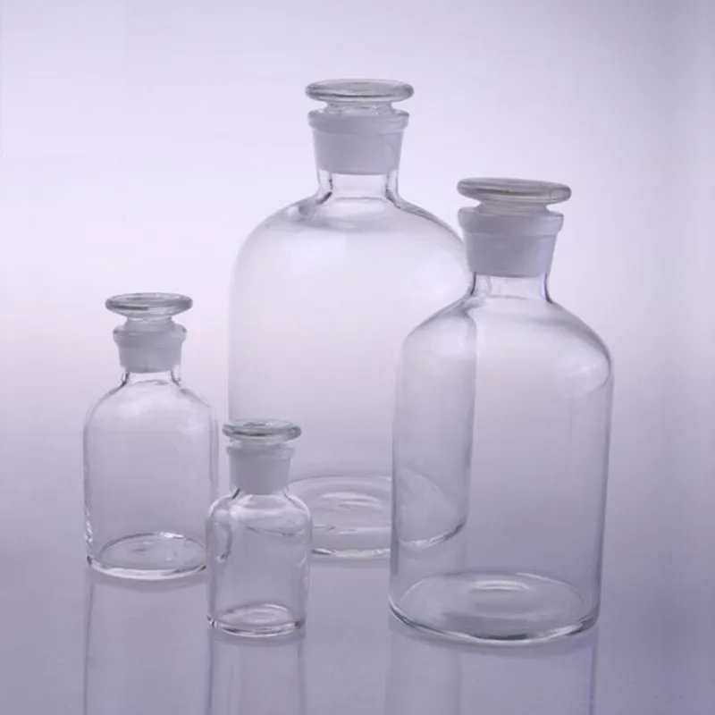 Narrow-Mouth White Reagent Glass Bottle,Sample Bottles,High Borosilicate Reagent Bottle