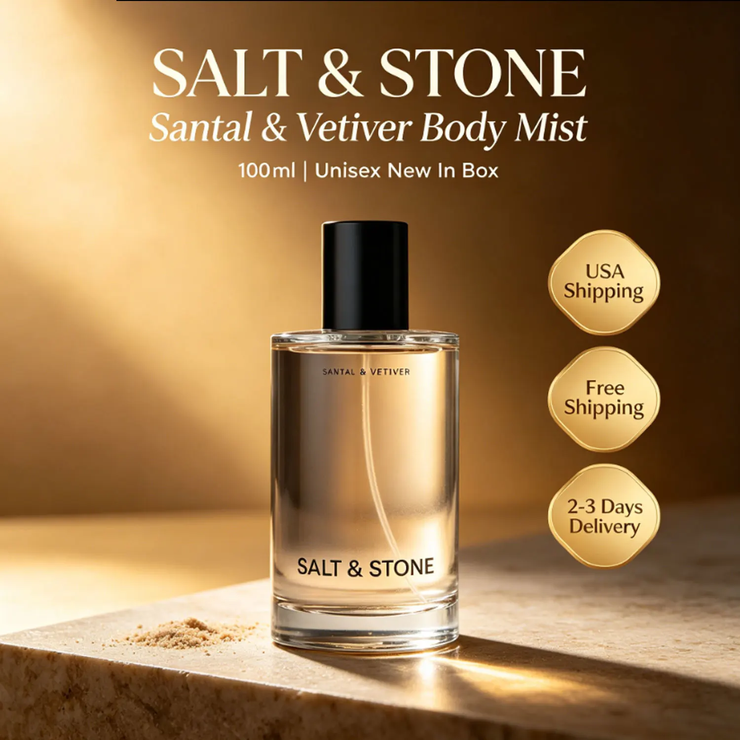 Santal Santal & Vetiver Body Mist 100ml Unisex Fragrance Spray Long Lasting Light Perfume Natural Scent Body Spray For Men Women New In Box - Aliexpress Deal