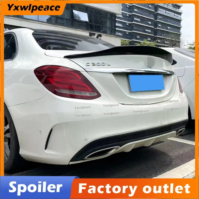 

PSM Style ABS Plastic Rear Trunk Lip Spoiler Wing For Benz C Class Sedan 4-Door W205 C63 AMG C180 C200 C260 C300 2014-2019