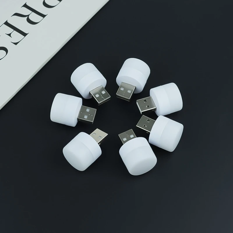 3/5Pcs Mini USB Night Light Warm White Eye Protection Book Reading Light-USB Plug Computer Mobile Power Charging LED night Lamp