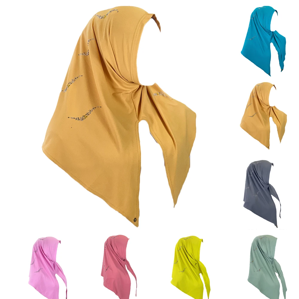 

Malaysia Instant Scarf Women Muslim Hijab Pull On Ready Made To Wear Headscarf Turban Islamic Pray Hijabs One Piece Amira Wraps