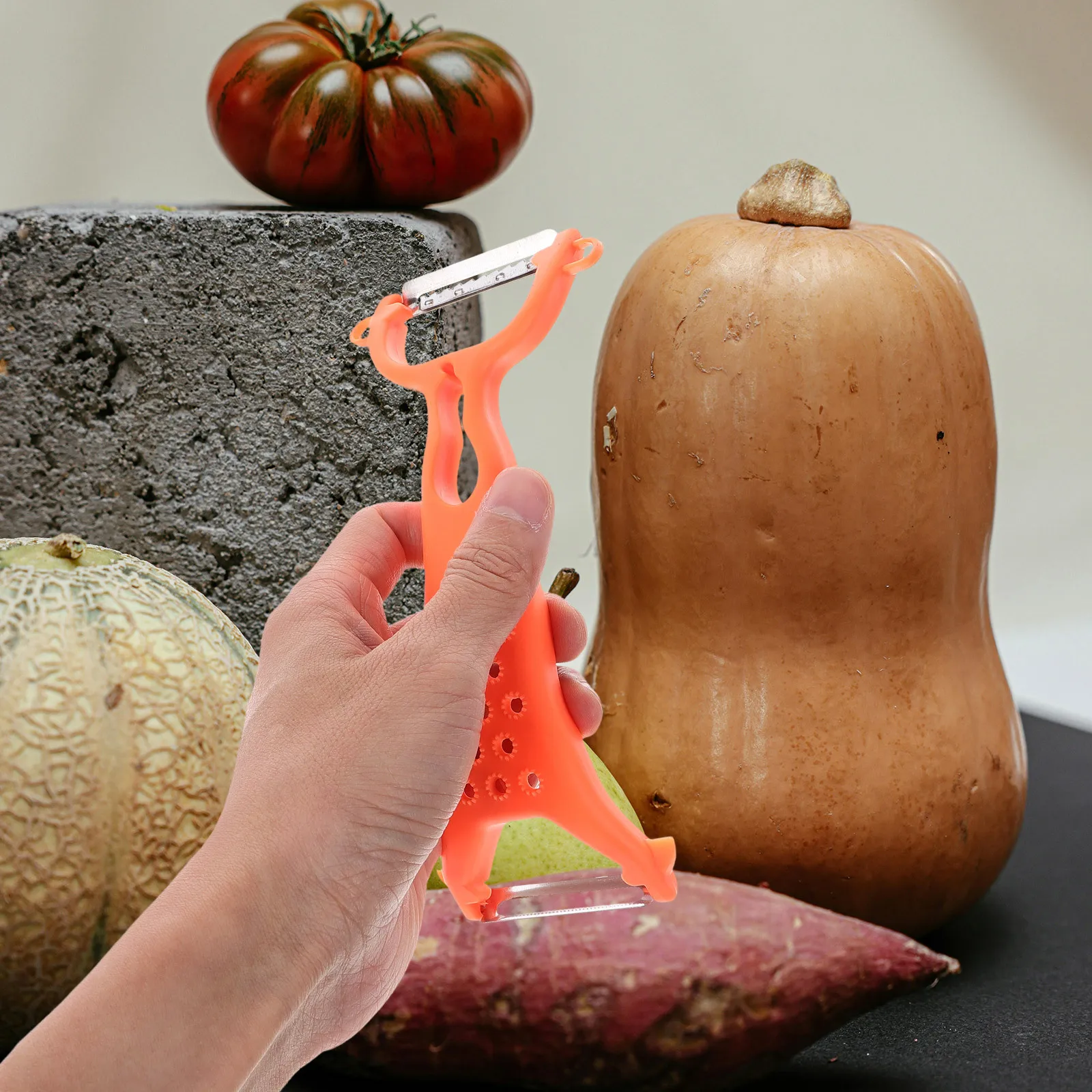 

2Pcs Stainless Steel Vegetable Fruit Peeler Kitchen Tool Ergonomic Non-Slip Handle Multifunctional Potato Peeling Device