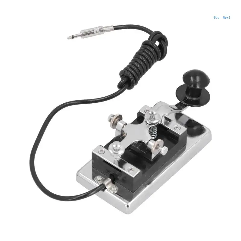 Heavy-Duty Key Morse Key DIY Telegraphing Key for Shortwave Radio Teaching Hand Key 4KStainless Steel CW TelegraphKey