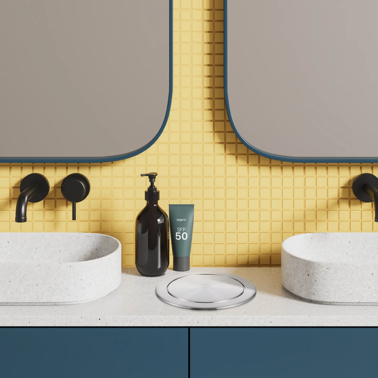 

Stainless Steel Recessed Trash Can Cover Kitchen Garbage Grommet Swing Lid Flush Trash Bin Lid Tabletop Can Cover