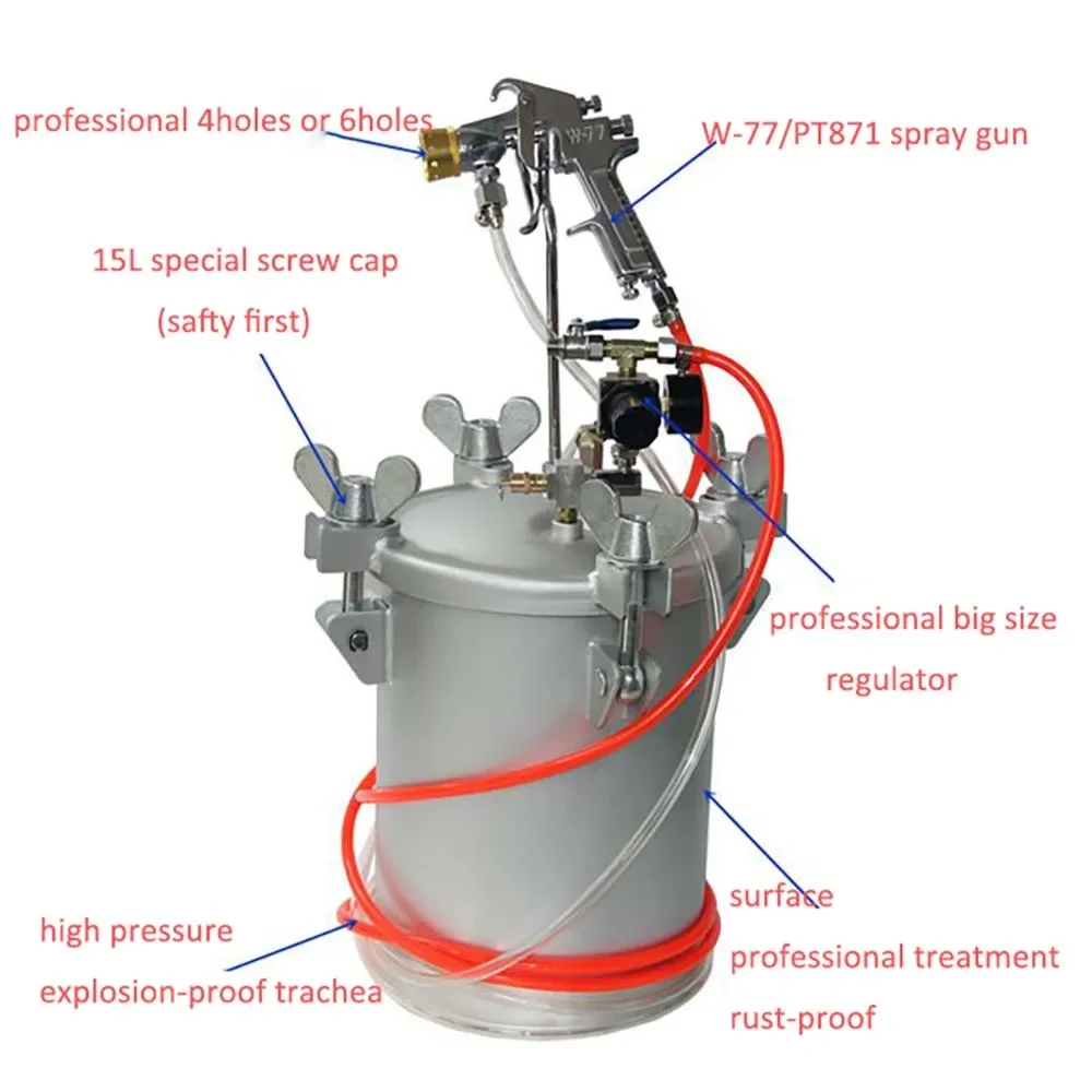 15L painting tank with paint spray gun Latex Paint\Stone paint sprayer