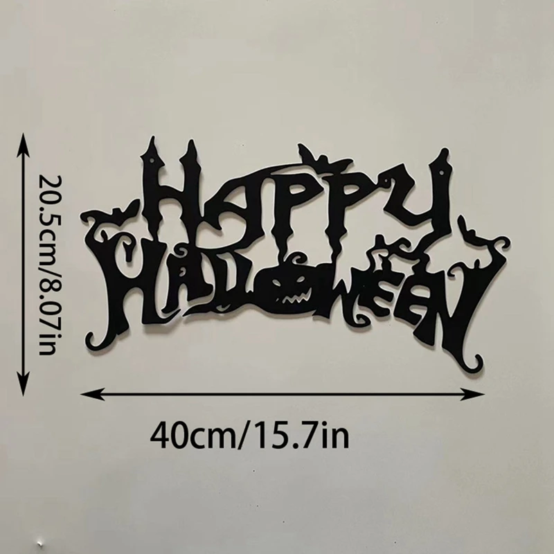 Halloween thema decor, kunst aan de muur decoraties, binnen woonkamer zwart klassiek kamer decor wand decor metalen muur opknoping-AT81