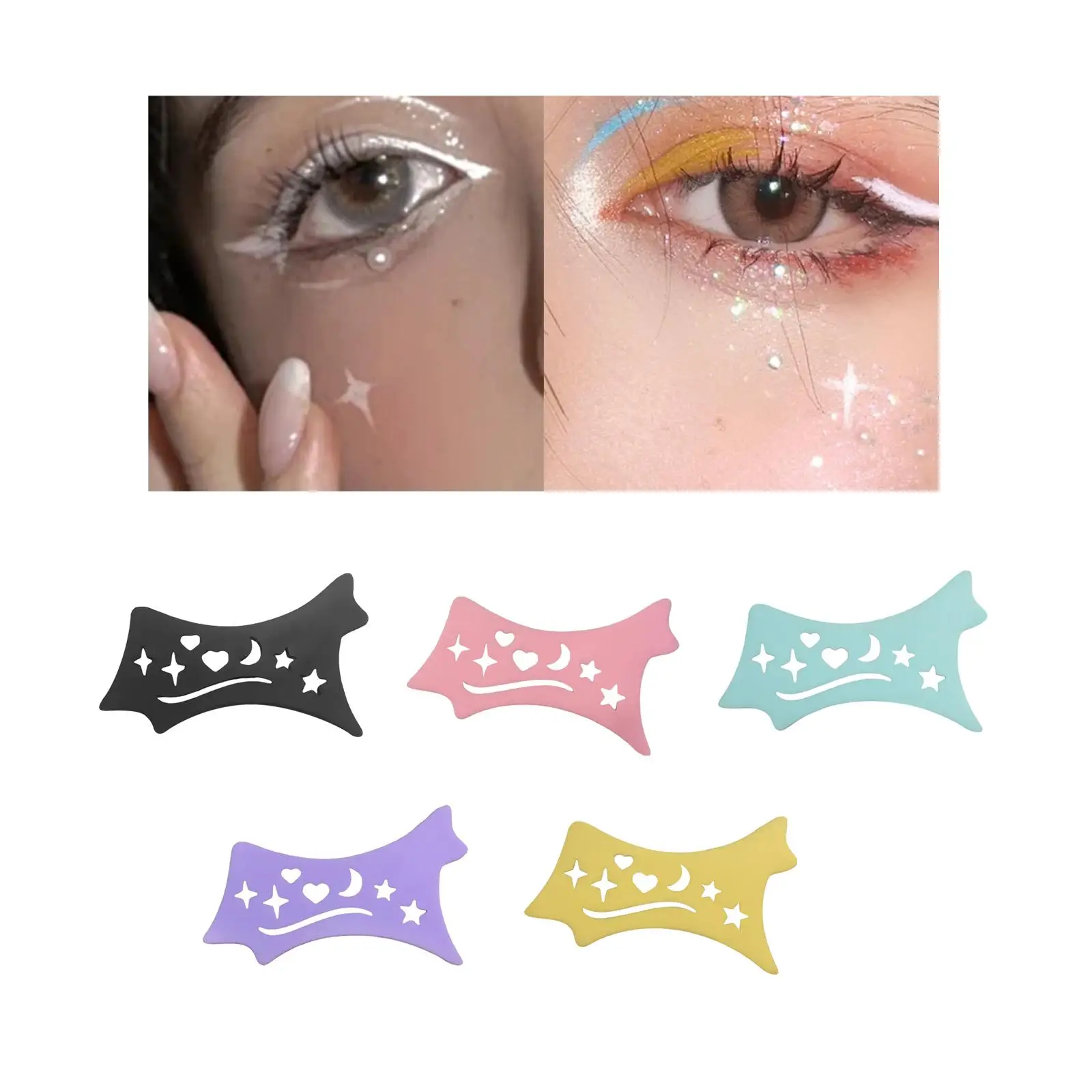 Plantilla de delineador de ojos de silicona, herramienta de maquillaje multifuncional para mujeres principiantes