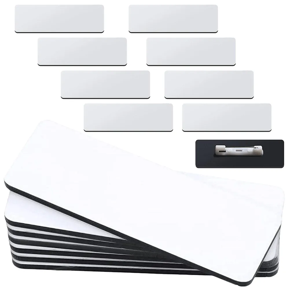

16Pcs Blank Name Badges with Pin Premium Density Board Name Tags Pin for Office Workers Students Hotels Flight Attendants DIY