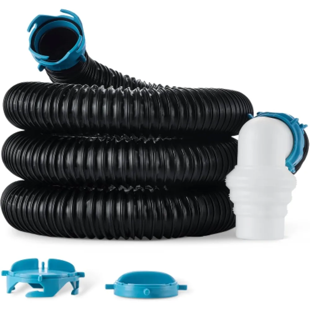 

RV Sewer Hose Kit 15 Feet Black Waste Water Drain Pipe for Camper Trailer Motorhome