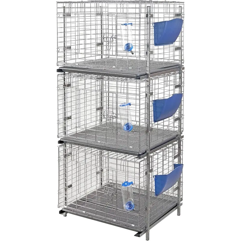 

Stackable Rabbit Cage with Feeder & Water Bottle, 24 x 24 x 16, Guinea Pig & Bunny Hutch (3)