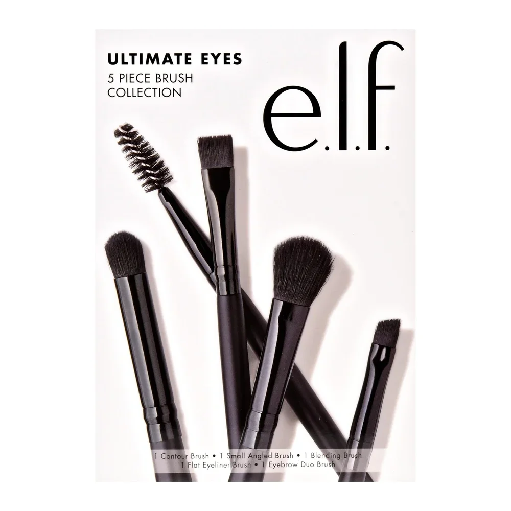 

5 Piece Eye Brush Set Professional Eye Makeup Contour Blending Eyeliner Eyebrow Brushes Vegan Cruelty-Free 100% Synthetic