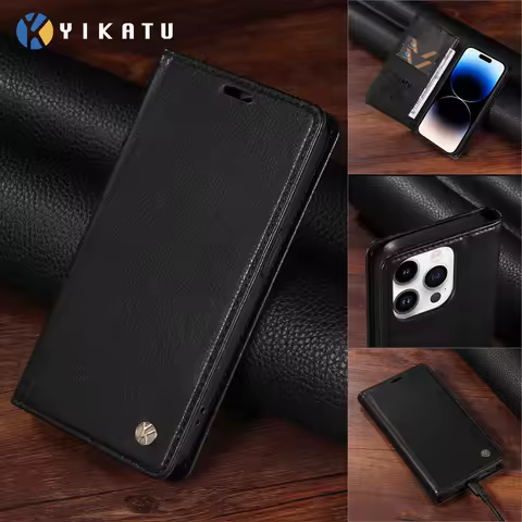 Business Leather Case for Samsung Galaxy S25 Edge S24 Ultra S23 Plus S22 S21 S20 FE Cover Flip Wallet Card Phone coque